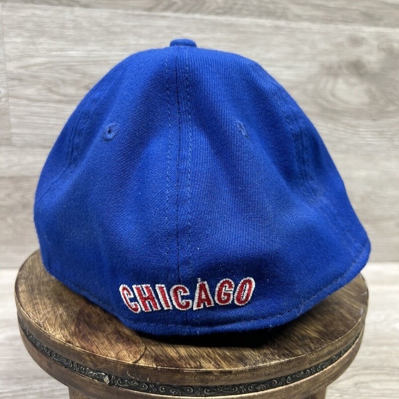 New Era 39thirty Chicago Cubs Alt Logo Blue Hat Cap Flexfit MLB Authentics M/L - Picture 4 of 12